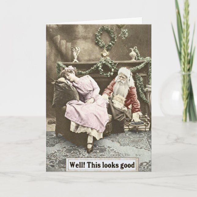 Well! This looks good - Creepy Santa Holiday Card (Front)