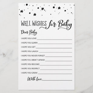 Well Wishes for Baby Game Baby Shower Party game