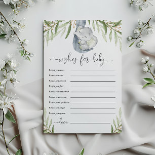 Well wishes for baby gender neutral elephant card
