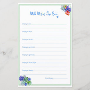 Well Wishes Succulent Baby Shower Activity