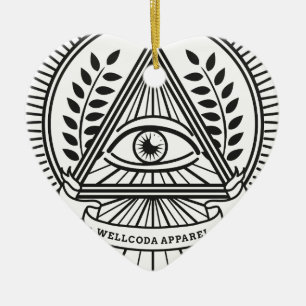 Wellcoda Apparel Illuminati Conspiracy Ceramic Ornament