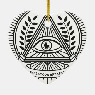 Wellcoda Apparel Illuminati Conspiracy Ceramic Ornament