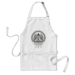 Wellcoda Apparel Illuminati Conspiracy Standard Apron
