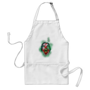 Wellcoda Evil Joker Clown Face Crazy Head Standard Apron