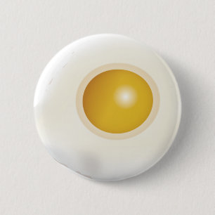 Wellcoda Fried Egg Morning Food Scrambled 2 Inch Round Button