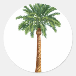 Wellcoda Palm Springs Holiday Summer Fun Classic Round Sticker