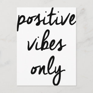 Wellcoda Positive Vibes Only UK Positivity Postcard