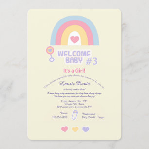 Wellcome Baby Sprinkle Shower Invitation