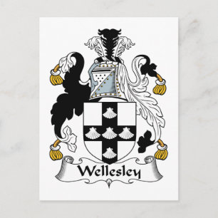 Wellesley Family Crest Postcard