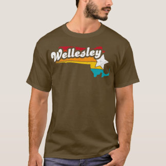 Wellesley Massachusetts Vintage Distressed Souveni T-Shirt