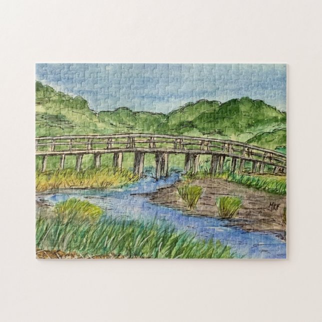 Wellfleet Marsh Uncle Tim's Bridge Jigsaw Puzzle (Horizontal)