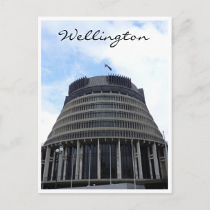 wellington beehive nz postcard