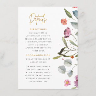 Wellington Boot Floral Details Enclosure Card