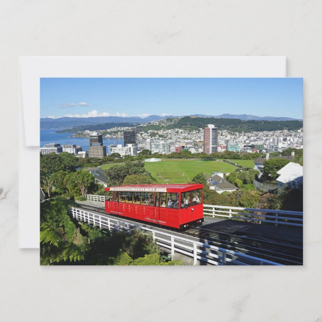 Wellington Cable Car, New Zealand Card (Front)