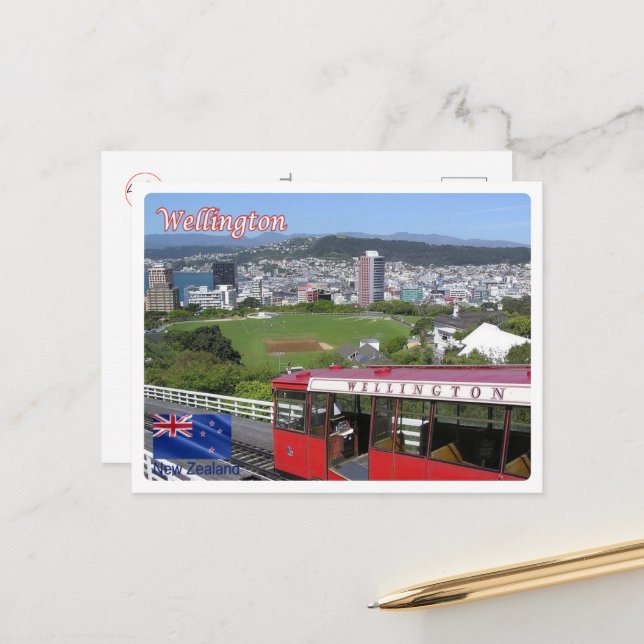 Wellington - Cable Car - New Zealand - Postcard (Front/Back In Situ)