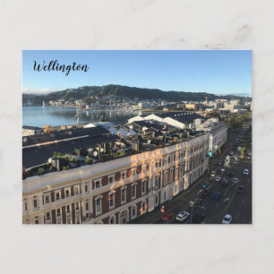 wellington harbour nz postcard