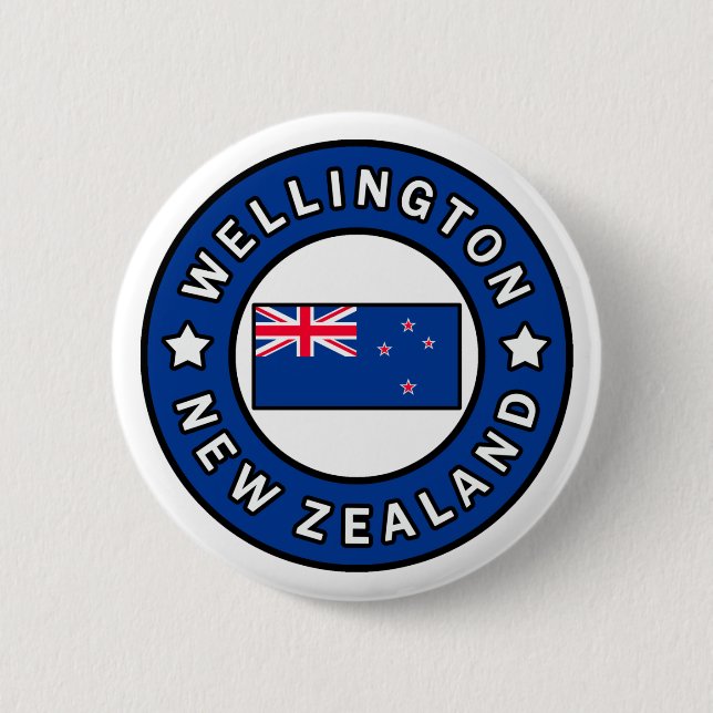 Wellington New Zealand 2 Inch Round Button (Front)