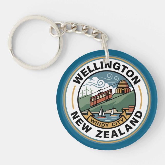 Wellington New Zealand Keychain (Front)
