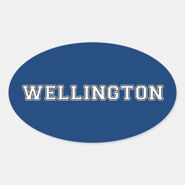 Wellington New Zealand Oval Sticker (Front)