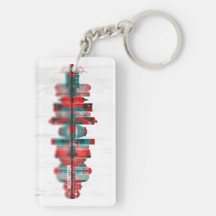 Wellington New Zealand Skyline Keychain