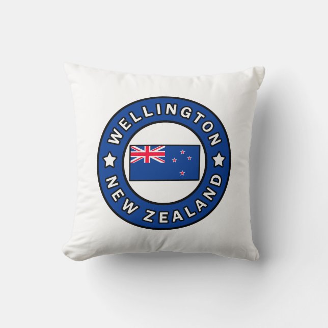 Wellington New Zealand Throw Pillow (Front)