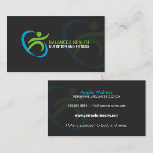 Wellness and Nutrition Coach Business Card