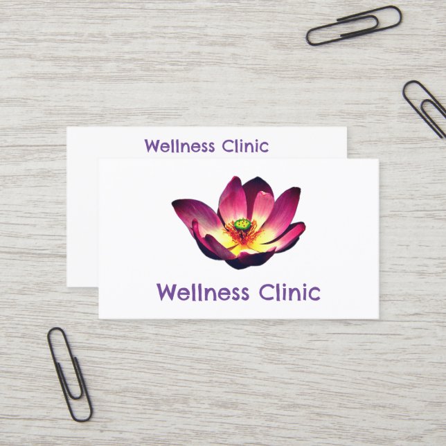Wellness Clinic Pilates Yoga Stretching Studio  Business Card (Front/Back In Situ)