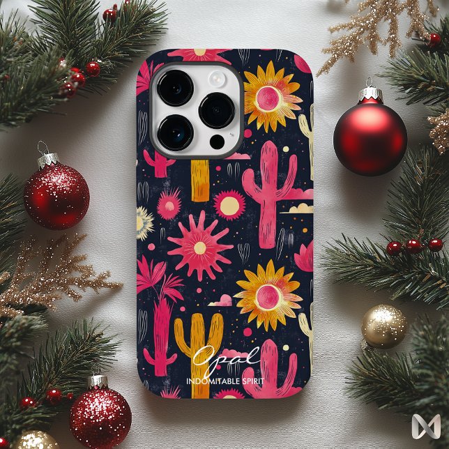 Wellness Desert Sunrise Cactus Pinks & Yellows Case-Mate iPhone Case (Creator Uploaded)