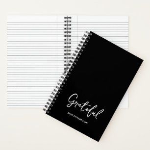 Wellness Retreat Notebook Grateful Script  