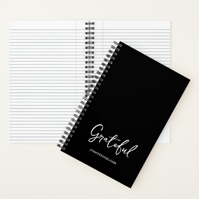 Wellness Retreat Notebook Grateful Script   (Inside)