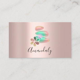 Wellness Spa Massage Therapy Pink Refexology Business Card