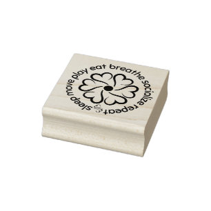 Wellness Wheel Rubber Stamp