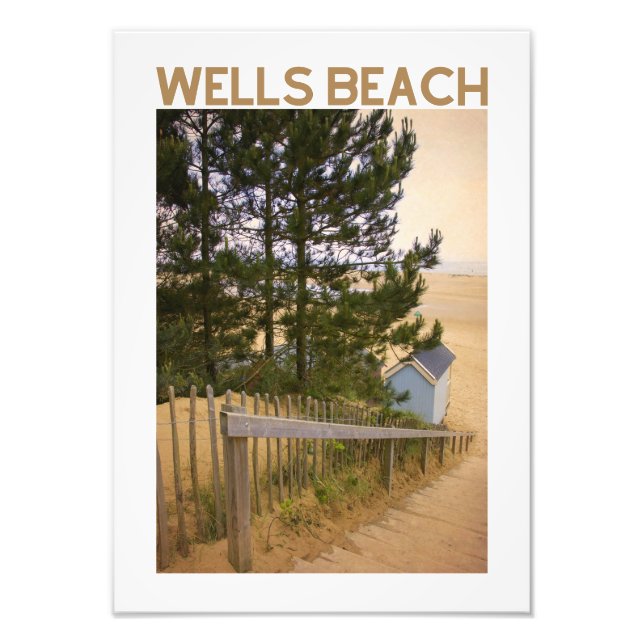 Wells Beach Norfolk Coastal Poster (Front)