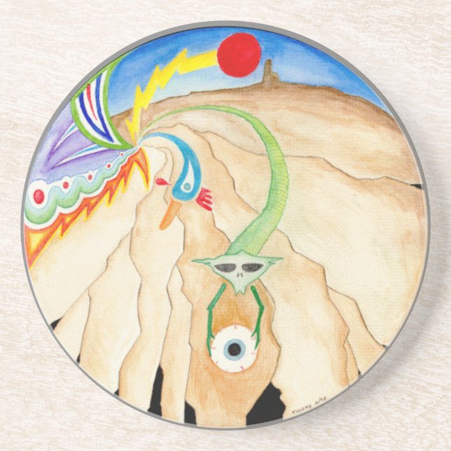 "Wellspring" Mandala Drink Coaster (Front)