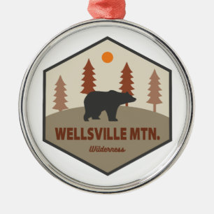 Wellsville Mountain Wilderness Utah Bear Metal Ornament