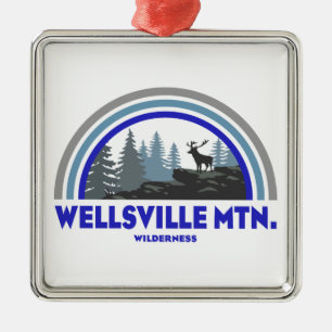 Wellsville Mountain Wilderness Utah Rainbow Deer Metal Ornament