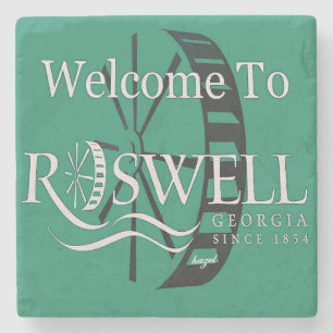 Welome To Roswell, Georgia, Marble Stone Coaster. Stone Coaster