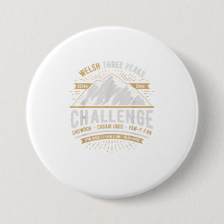 Welsh 3 Peaks Challenge Shirt The Mount 3 Inch Round Button