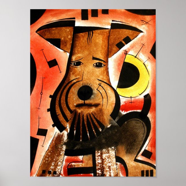 Welsh/ Airedale Terrier  dk_2005aug8d Poster (Front)