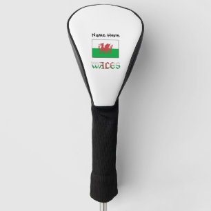 Welsh Angel Christmas Flag Green Personalization  Golf Head Cover