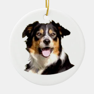 Welsh Border Collie Ceramic Ornament
