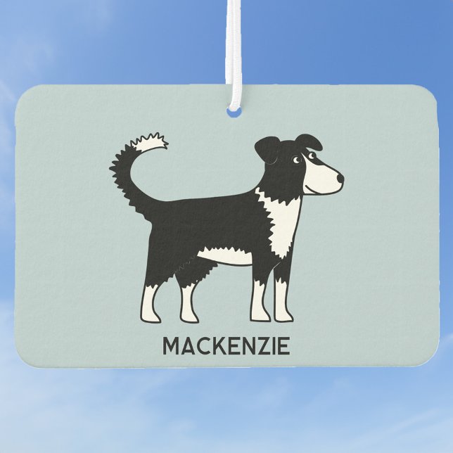 Welsh Border Collie Dog Personalized Name Air Freshener (Welsh Border Collie Sheepdog personalized custom name sheepdog air freshener for car or vehicle)