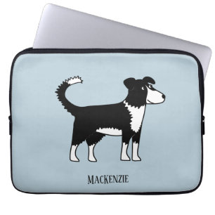 Welsh Border Collie Sheepdog Personalized Laptop Sleeve