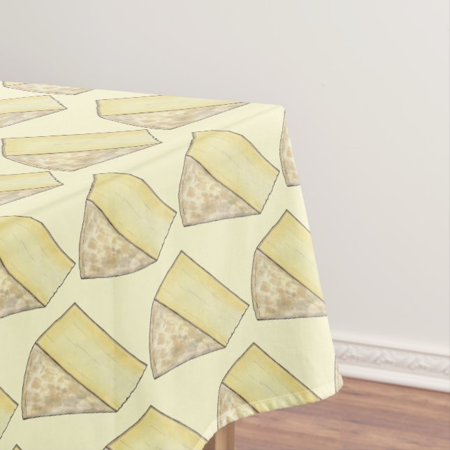 Welsh Caerphilly Cheese Wedge Food Wales UK Tablecloth (In Situ)