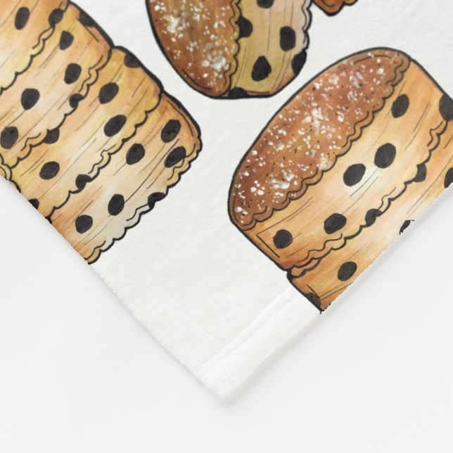 Welsh Cakes Welshcakes Bakestones UK British Food Fleece Blanket (Corner)