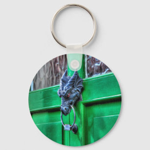 Welsh Cast Iron Dragon Head Door-knocker Keychain