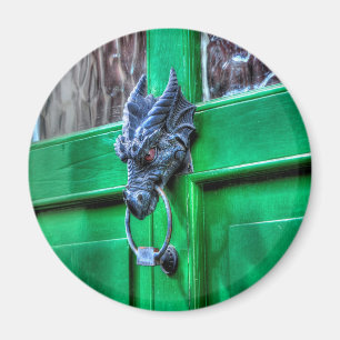 Welsh Cast Iron Dragon Head Door-knocker Magnet