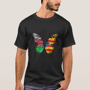 Welsh Catalan Flag Butterfly T-Shirt