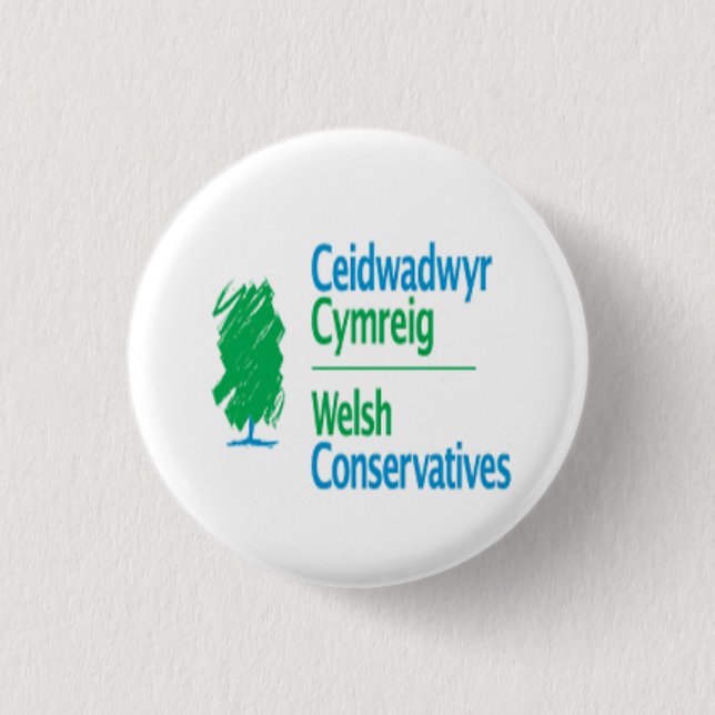 Welsh Conservatives Ceidwadwyr Cymreig 1 Inch Round Button (Front)