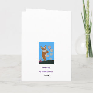  Welsh Corgi and Butterflies Happy Easter  Card